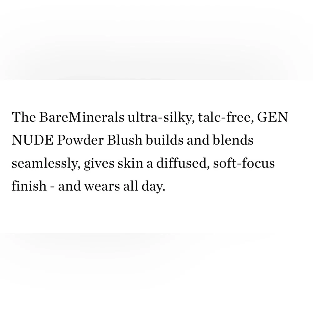 bareMinerals Gen Nude Powder Blush But First Coffee NEW